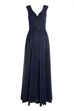 Quiz Navy Glitter Wrap Front Split Maxi Dress -Quiz Store Online unnamed file 213