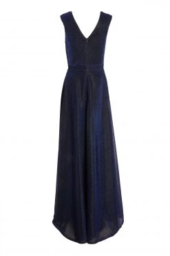 Quiz Navy Glitter Wrap Front Split Maxi Dress -Quiz Store Online unnamed file 214