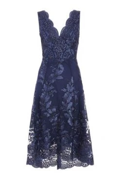 Quiz Grey Lace Bardot Dip Hem Dress -Quiz Store Online unnamed file 230