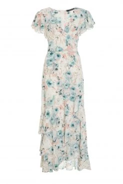 Quiz Cream Smudge Print Maxi Dress -Quiz Store Online unnamed file 255
