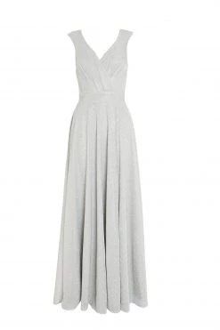 Quiz Silver Glitter Wrap Maxi Dress -Quiz Store Online unnamed file 267