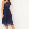 Quiz Blue Halterneck Midi Dress
