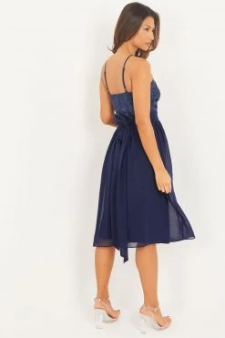 Quiz Blue Halterneck Midi Dress -Quiz Store Online unnamed file 285