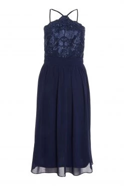 Quiz Blue Halterneck Midi Dress -Quiz Store Online unnamed file 286