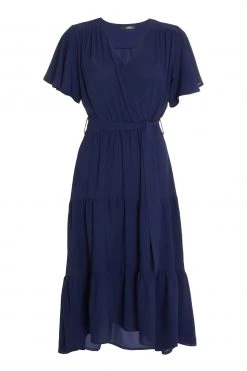 Quiz Blue Wrap Tiered Dip Hem Dress -Quiz Store Online unnamed file 308