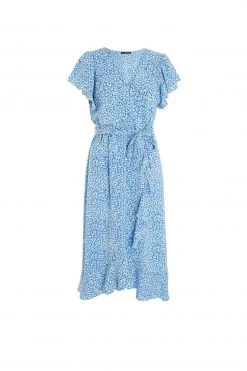 Quiz Blue Animal Print Wrap Midi Dress -Quiz Store Online unnamed file 314