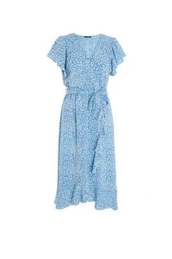 Quiz Blue Animal Print Wrap Midi Dress -Quiz Store Online unnamed file 316