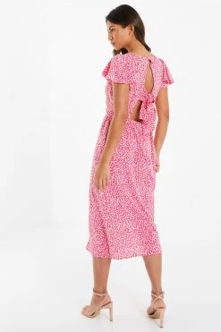 Quiz Pink Animal Print Midi Dress -Quiz Store Online unnamed file 319