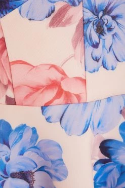 Quiz Pink & Blue Floral Dip Hem Dress -Quiz Store Online unnamed file 329