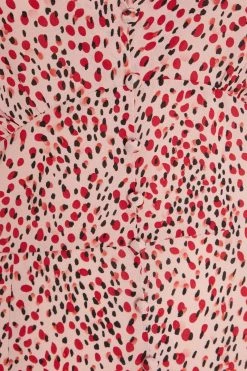 Quiz Pink Animal Print V Neck Midi Dress With Frill -Quiz Store Online unnamed file 34