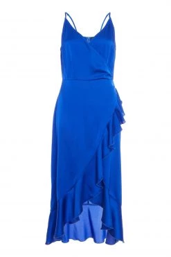 Quiz Blue Strappy Satin Wrap Midi Dress -Quiz Store Online unnamed file 346