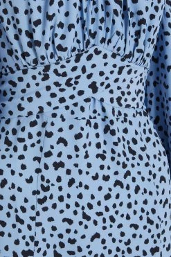 Quiz Blue Smudge Spot Print Midi Dress -Quiz Store Online unnamed file 353