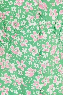 Quiz Green Floral Print Buttoned Midi Dress -Quiz Store Online unnamed file 359