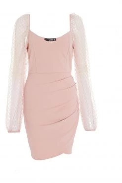 Quiz Pink Ruched Glitter Dress -Quiz Store Online unnamed file 364