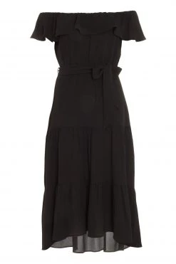 Quiz Black Bardot Dip Hem Dress -Quiz Store Online unnamed file 376
