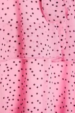 Quiz Pink Polka Dot Wrap Skater Dress -Quiz Store Online unnamed file 383