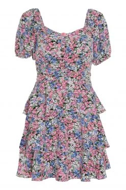 Quiz Pink & Blue Floral Ruffle Dress -Quiz Store Online unnamed file 388