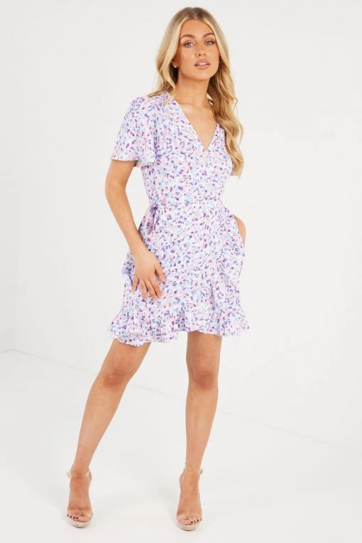 Quiz White Multi Print Skater Wrap Dress -Quiz Store Online unnamed file 393