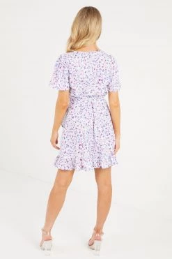 Quiz White Multi Print Skater Wrap Dress -Quiz Store Online unnamed file 395