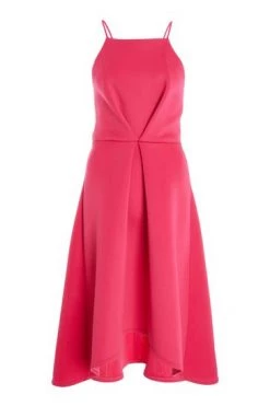 Quiz Pink Strappy Dip Hem Dress -Quiz Store Online unnamed file 410