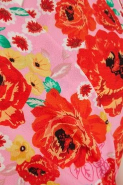 Quiz Pink Floral Wrap Skater Dress -Quiz Store Online unnamed file 429