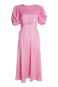 Quiz Pink Polka Dot Satin Midi Dress -Quiz Store Online unnamed file 434