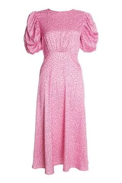 Quiz Pink Polka Dot Satin Midi Dress -Quiz Store Online unnamed file 436