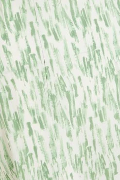 Quiz Green Stripe Print Knot Puff Sleeve Midi Dress -Quiz Store Online unnamed file 447