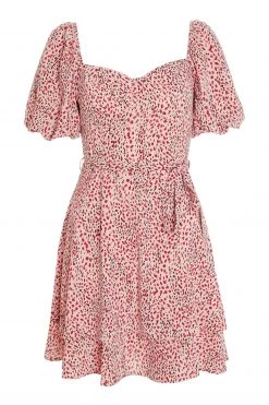 Quiz Pink Animal Print Sweetheart Skater Dress -Quiz Store Online unnamed file 458