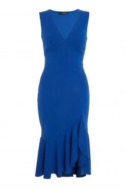 Quiz Blue Frill Midi Dress -Quiz Store Online unnamed file 464