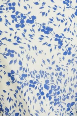 Quiz White & Blue Floral Frill Midi Dress -Quiz Store Online unnamed file 471