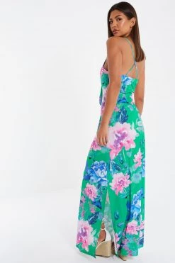 Quiz Green Multi Floral Strappy Maxi Dress -Quiz Store Online unnamed file 475