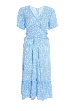 Quiz Blue Floral Frill Midi Dress -Quiz Store Online unnamed file 496