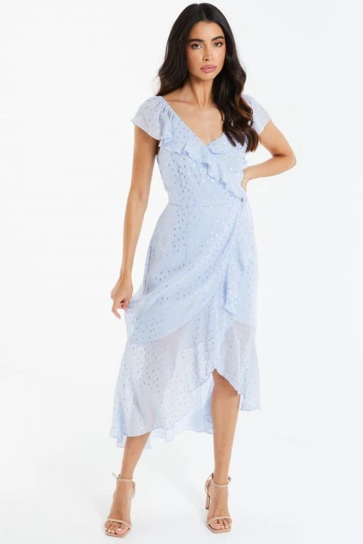 Quiz Light Blue Chiffon Wrap Midi Dress -Quiz Store Online unnamed file 50