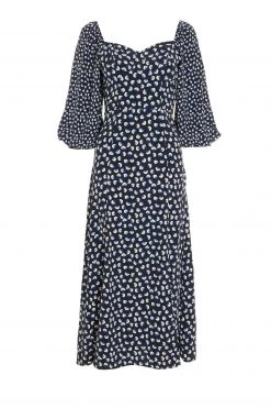 Quiz Black Floral Split Front Midi Dress -Quiz Store Online unnamed file 500