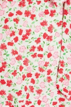 Quiz Pink & White Ditsy Print Wrap Skater Dress -Quiz Store Online unnamed file 539