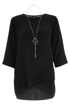 Quiz Black Cross Hem Necklace Top -Quiz Store Online unnamed file 576