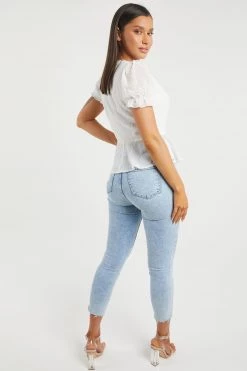 Quiz Cream Cream Crochet Peplum Top -Quiz Store Online unnamed file 580