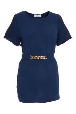 Quiz Blue Gold Belt Detail Top -Quiz Store Online unnamed file 589