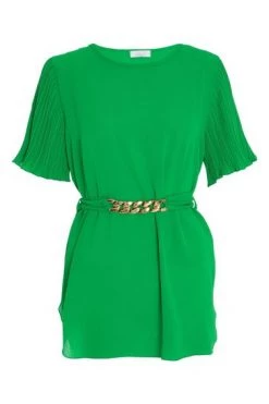 Quiz Blue Gold Belt Detail Top -Quiz Store Online unnamed file 590