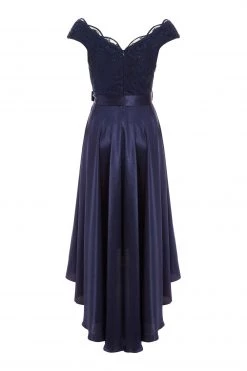 Quiz Navy Lace Bardot Dip Hem Dress -Quiz Store Online unnamed file 60