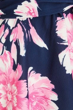 Quiz Navy & Pink Floral Wrap Peplum Top -Quiz Store Online unnamed file 625