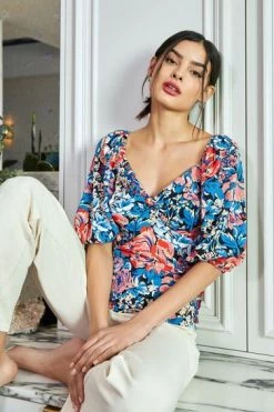 Quiz Pink Floral Knot Front Peplum Top -Quiz Store Online unnamed file 639