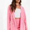 Quiz Pink Double Breasted Blazer