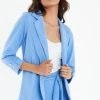 Quiz Blue 3/4 Sleeve Blazer