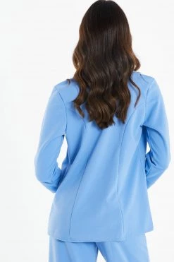 Quiz Blue 3/4 Sleeve Blazer -Quiz Store Online unnamed file 679
