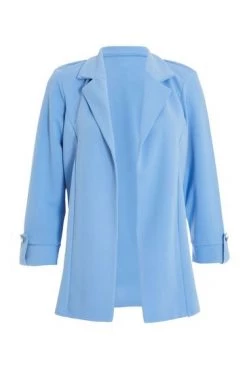 Quiz Blue 3/4 Sleeve Blazer -Quiz Store Online unnamed file 682