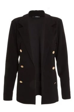 Quiz Black Button Detail Blazer -Quiz Store Online unnamed file 688