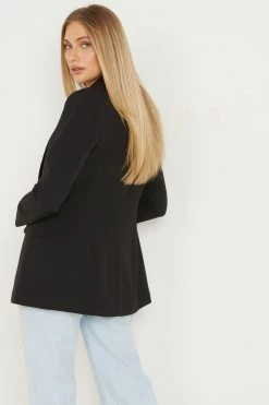 Quiz Black Tailored Button Blazer -Quiz Store Online unnamed file 693