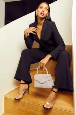 Quiz Black Tailored Button Blazer -Quiz Store Online unnamed file 696